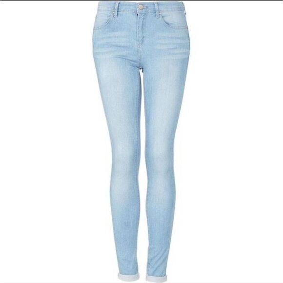Topshop Moto Leigh Light Blue Jeans Size 26 - Picture 1 of 8